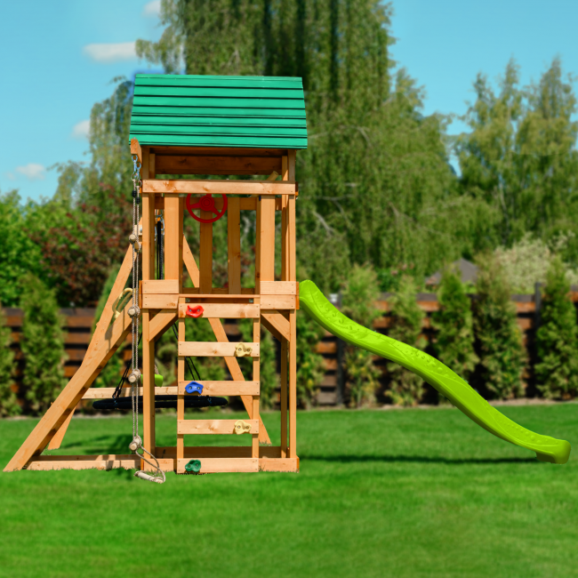 Детский игровой комплекс UNIX Kids (6 in 1) Light Green Детский игровой комплекс UNIX Kids (6 in 1) Light Green