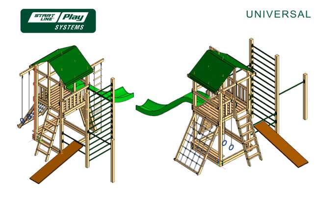 Детский городок Start Line UNIVERSAL премиум Кедр Детский городок Start Line UNIVERSAL премиум Кедр
