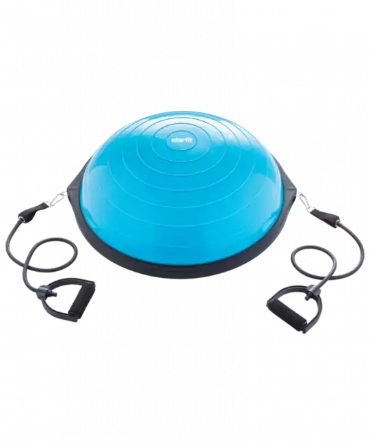 Полусфера "BOSU" StarFit GB-502 с эспандерами, с насосом, синий Полусфера "BOSU" StarFit GB-502 с эспандерами, с насосом, синий