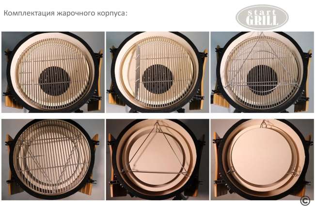 Керамический гриль-барбекю Start Grill 22 дюйма (красный) (56 см) Керамический гриль-барбекю Start Grill 22 дюйма (красный) (56 см)