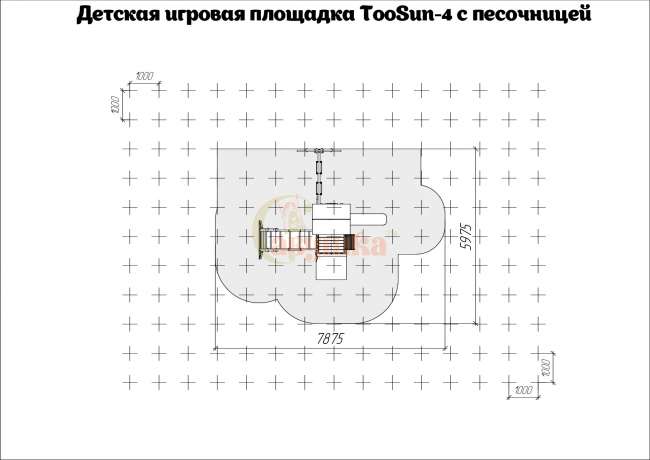 Детская площадка Савушка TooSun (Тусун) 4 с песочницей Детская площадка Савушка TooSun (Тусун) 4 с песочницей