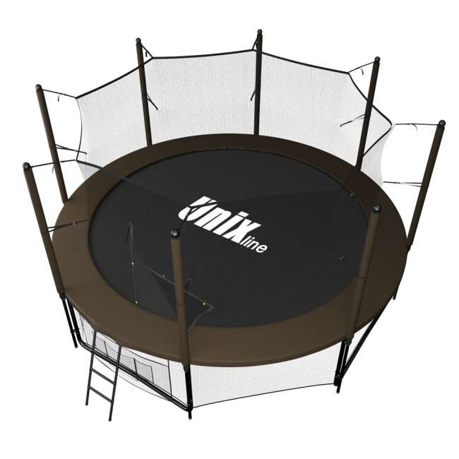 Батут с сеткой UNIX line 10 ft Black / Brown (inside) Батут с сеткой UNIX line 10 ft Black / Brown (inside)