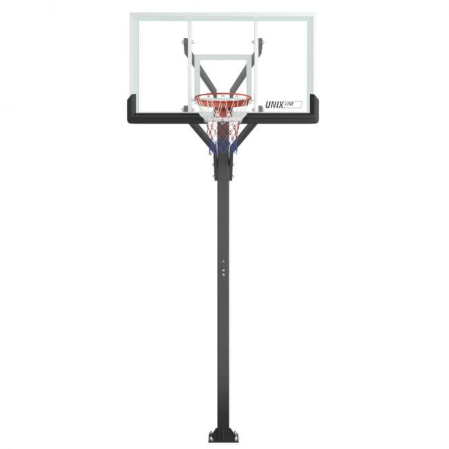 Баскетбольная стойка стационарная UNIX Line B-Stand-PC 72"x42" R45 H230-305 см