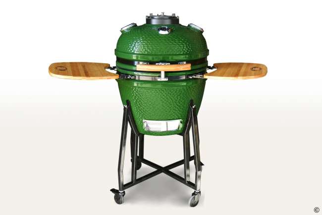 Керамический гриль-барбекю с окошком Start Grill 22 дюйма (зеленый) (57см) c чехлом Керамический гриль-барбекю с окошком Start Grill 22 дюйма (зеленый) (57см) c чехлом