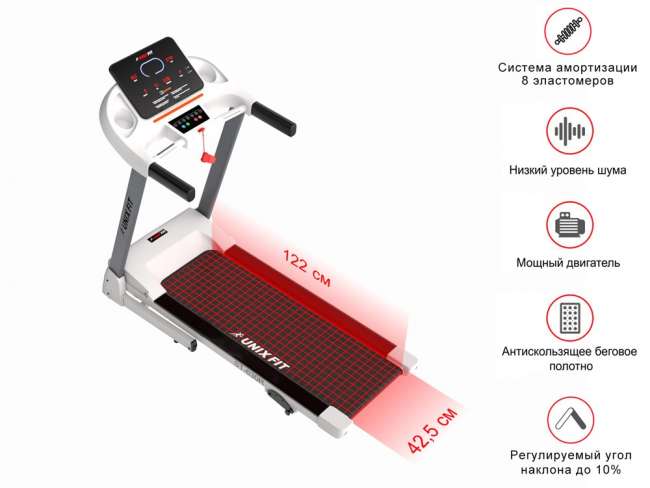Беговая дорожка UNIXFIT ST-630R White Беговая дорожка UNIXFIT ST-630R White