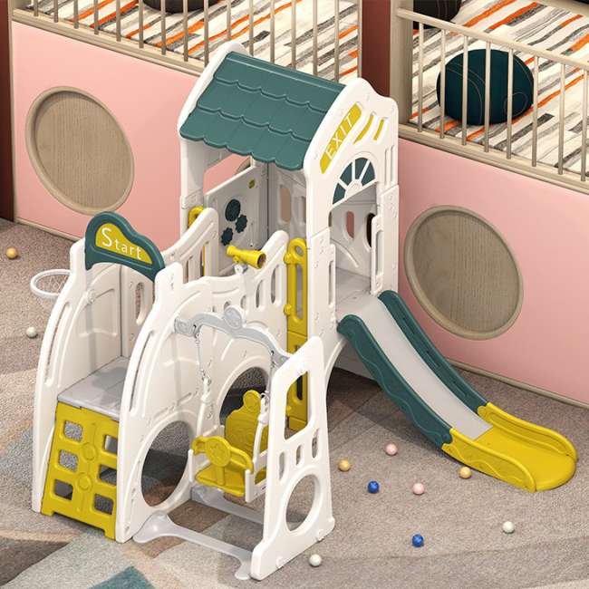 Игровой комплекс UNIX Kids Playhouse с горкой и качелями Игровой комплекс UNIX Kids Playhouse с горкой и качелями