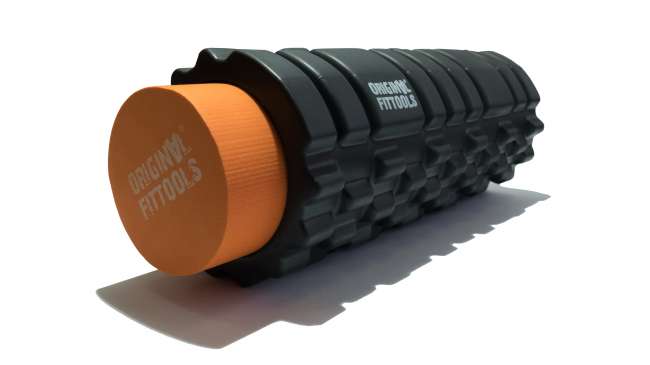 Цилиндр массажный Original FitTools 33 x 14 см черный двойной FT-DOUBLE-ROLL Цилиндр массажный Original FitTools 33 x 14 см черный двойной FT-DOUBLE-ROLL