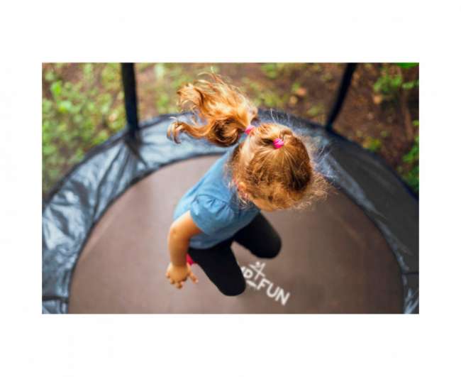 Батут с защитной сеткой DFC JUMP4FUN 6 ft черный с лестницей Батут с защитной сеткой DFC JUMP4FUN 6 ft черный с лестницей