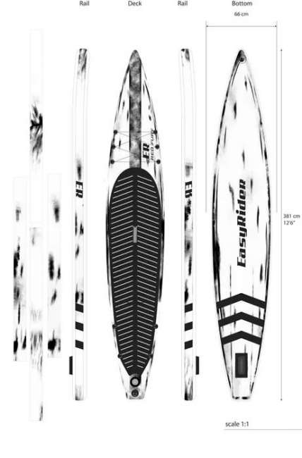 SUP-борд EASY RIDER White Fury 12'6 - 76 SUP-борд EASY RIDER White Fury 12'6 - 76