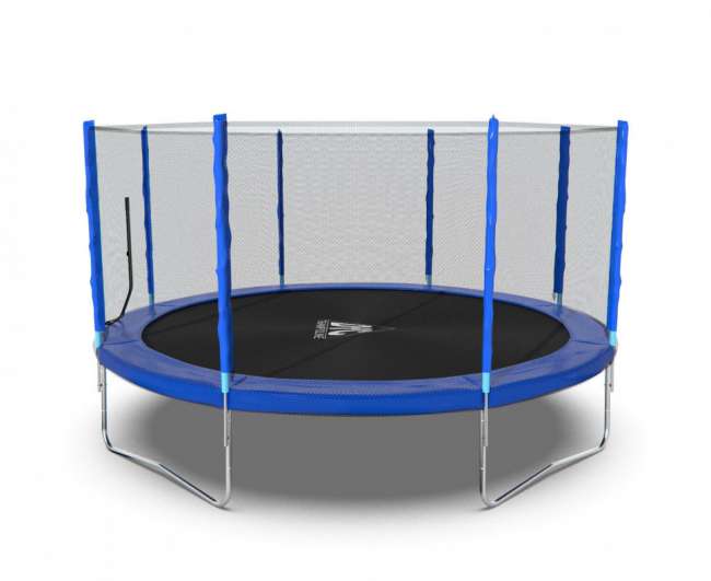 Батут с сеткой DFC Trampoline Fitness 14 ft синий Батут с сеткой DFC Trampoline Fitness 14 ft синий