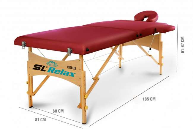 Массажный стол Start Line Delux красный Массажный стол Start Line Delux красный