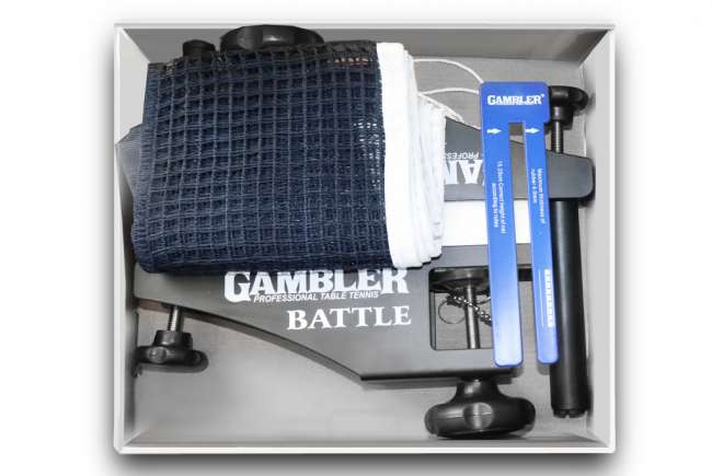 Профессиональная сетка с регулировкой натяжения и высоты Gambler BATTLE Профессиональная сетка с регулировкой натяжения и высоты Gambler BATTLE